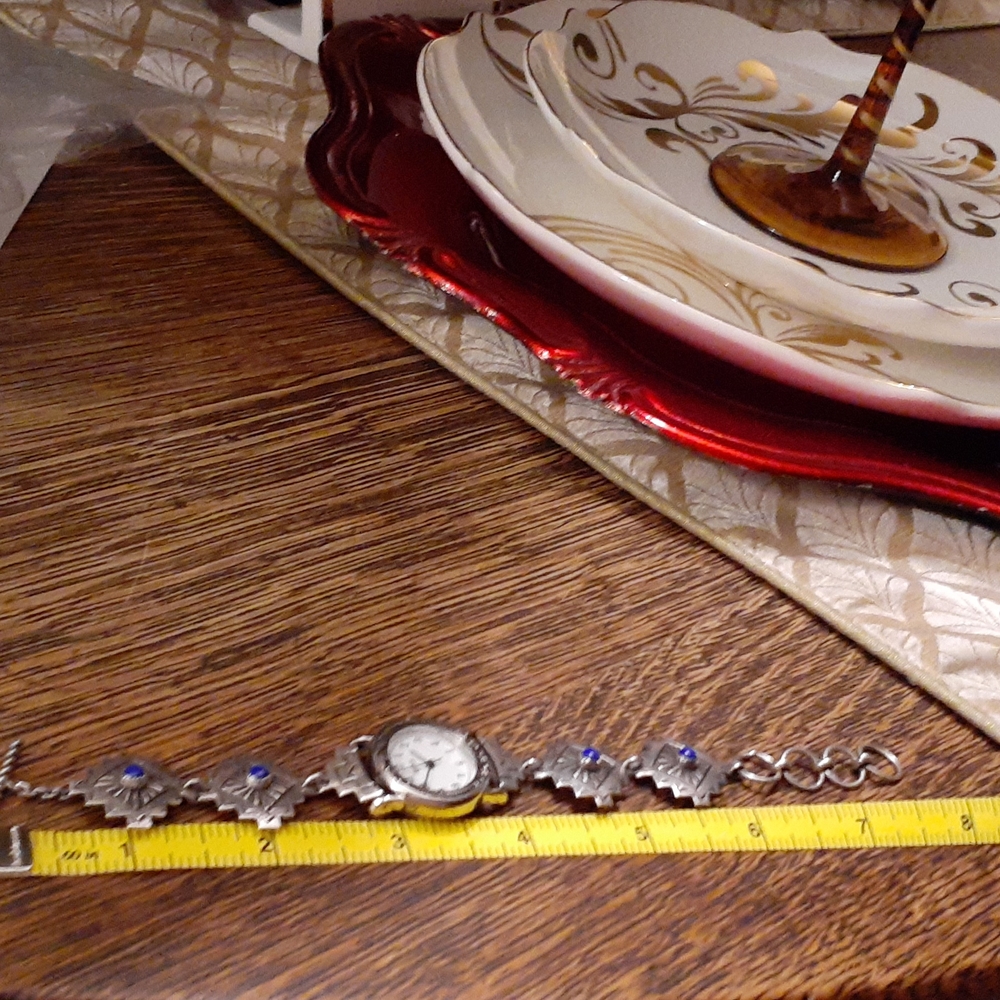 Sterling Silver Lapis Legacy Adjustable Watch 925 - image 8